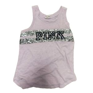 PINK sequin Tank Top Size Small